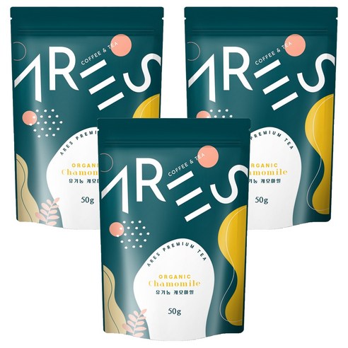 아레스 유기농 캐모마일 허브차, 50g, 1개입, 3개