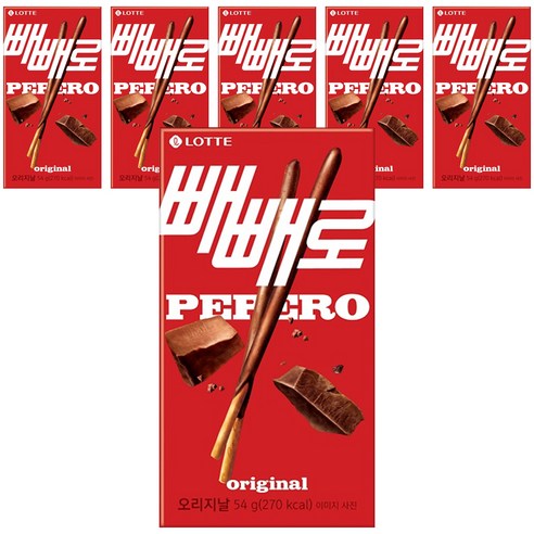 빼빼로 초코, 54g, 6개