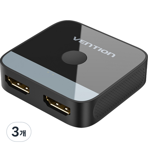 벤션 프리미엄 4K 양방향 HDMI 2.0 분배기, 3개, 블랙