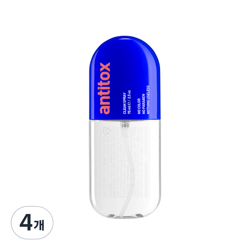 안티톡스 클린 스프레이 소독제, 75ml, 4개