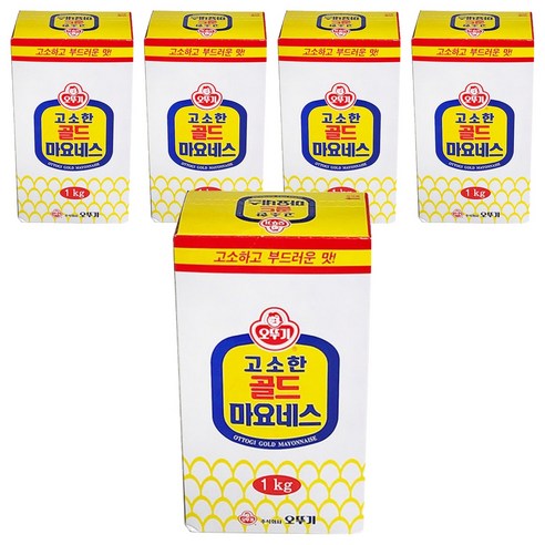 오뚜기 고소한 골드 마요네즈, 1kg, 5개
