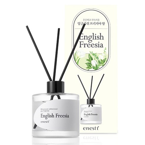 에네스티 디퓨저 + 섬유스틱 5p 세트, 잉글리쉬 프리지아, 200ml, 1개