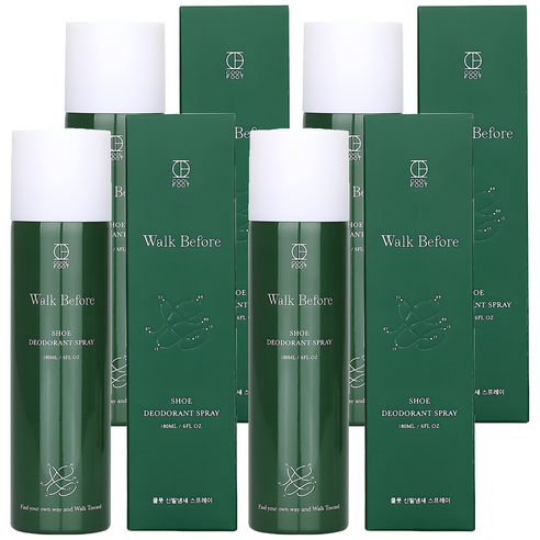 쿨풋 신발 냄새 제거 탈취제 본품, 180ml, 4개