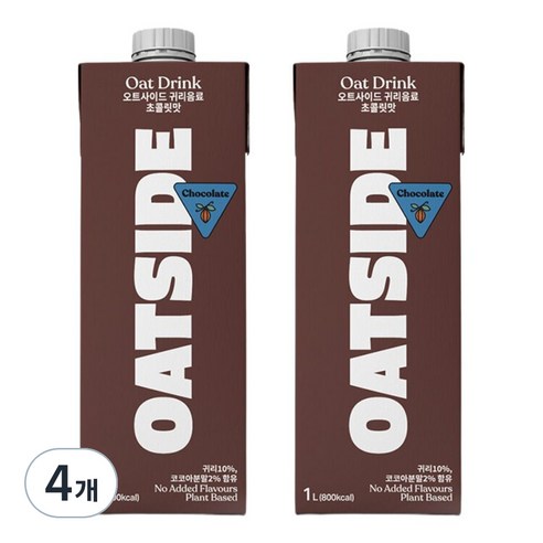 오트사이드 귀리음료 초콜릿맛, 1L, 4개