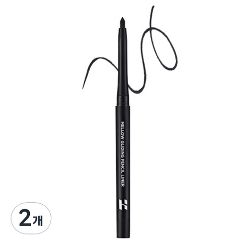 홀리카홀리카 멜로우 글라이딩 펜슬 라이너 0.3g, 09 워시드블랙, 2개