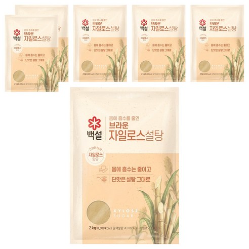 백설 자일로스 설탕, 6개, 2kg