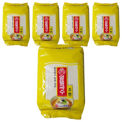 오뚜기 알뜰 국수 소면, 3kg, 5개