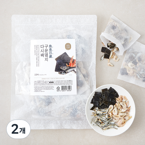 어식백세 구운멸치 다시팩, 16g, 15개입, 2개