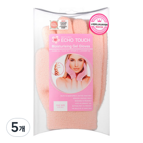 에코터치 모이스쳐라이징 겔 글로브, 5개, 250g