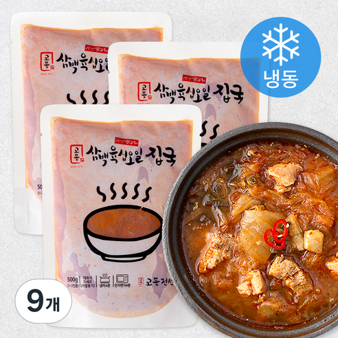 교동전선생 삼백육십오일 집국 김치찌개 (냉동), 500g, 9개
