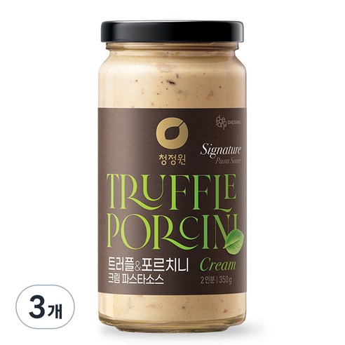 청정원 트러플 앤 포르치니 크림 파스타소스, 350g, 3개