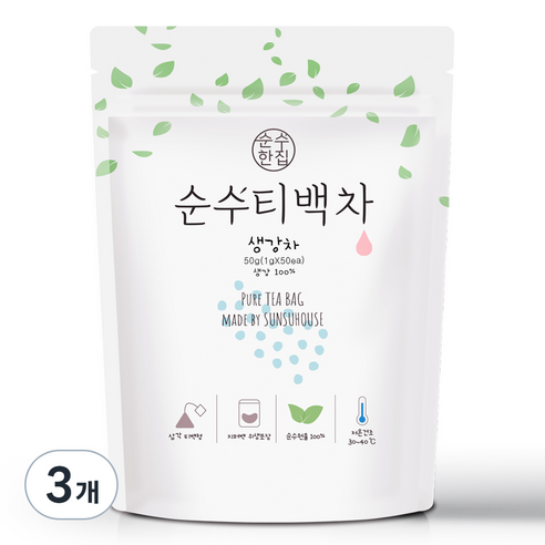 순수한집 생강차, 1g, 50개입, 3개