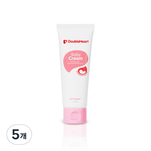 더블하트 베이비 크림 소프트 파우더리, 100ml, 5개