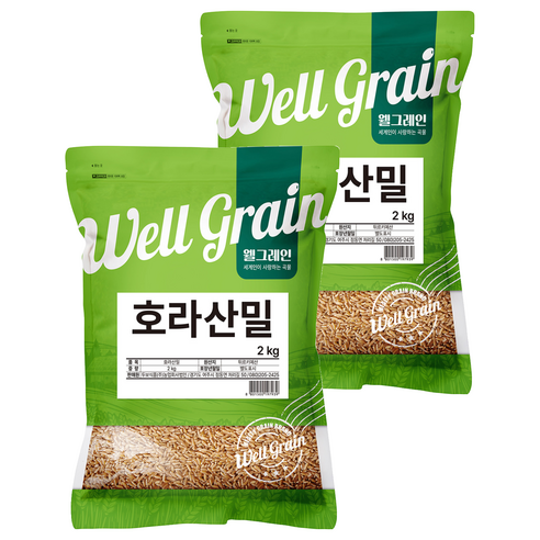 웰그레인 튀르키예산 호라산밀, 2kg, 2개