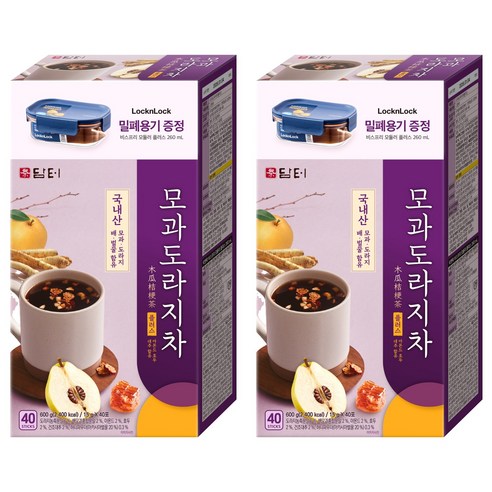 담터 모과 도라지차 플러스, 15g, 40개입, 2개