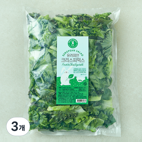 그린래빗 유러피안 크리스피믹스 샐러드, 400g, 3개