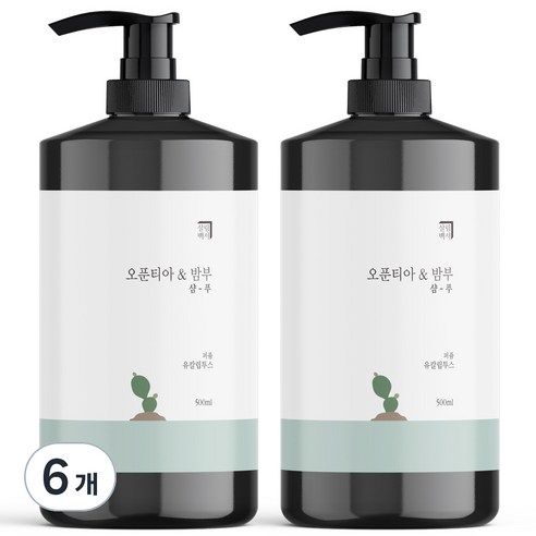 살림백서 오푼티아 앤 밤부 퍼퓸 샴푸 유칼립투스향, 500ml, 6개