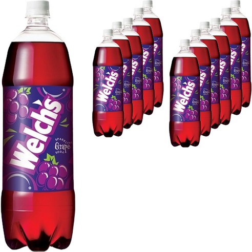 웰치스 소다 포도 탄산음료, 1.5L, 12개
