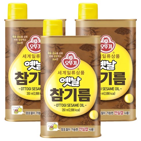오뚜기옛날 참기름, 350ml, 3개