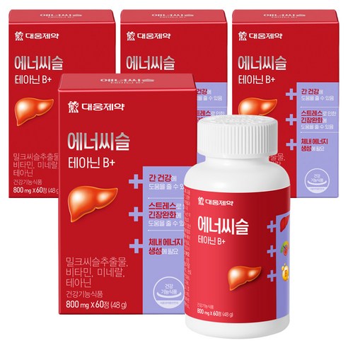 대웅제약 에너씨슬 테아닌 B+ 48g, 60정, 4개