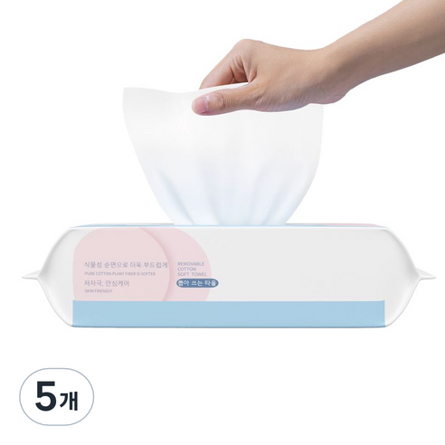 VAPE 일회용 페이스타올, 100매, 5개