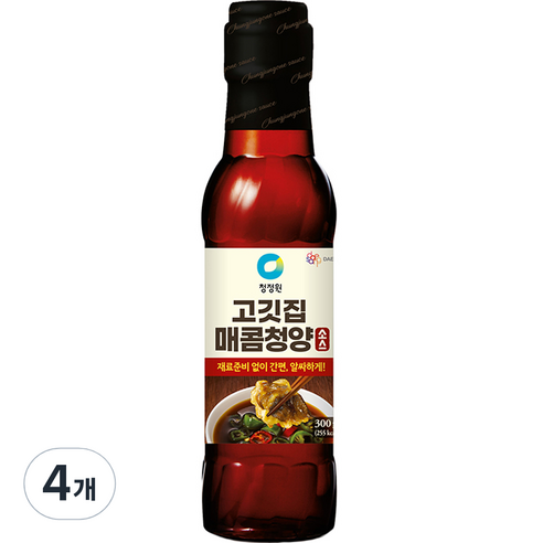 대상 청정원 고깃집 매콤청양소스, 300g, 4개