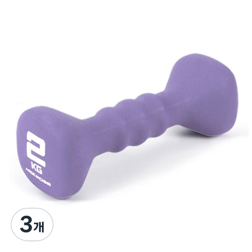 아이워너 네오프렌 사각 아령, 2kg, 3개