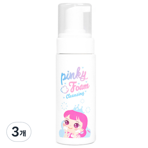 핑크공주 핑키 키즈 버블 폼 클렌징, 150ml, 3개