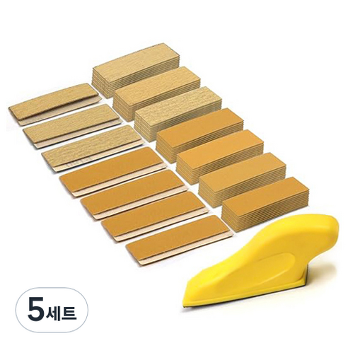 OON 미니 핸드 샌딩기 + 사포 70p 세트, 5세트