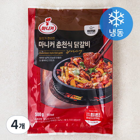 마니커 춘천식 닭갈비 (냉동), 500g, 4개