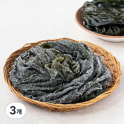 주일 오독오독 염장 곰피 쇠미역, 3개, 200g