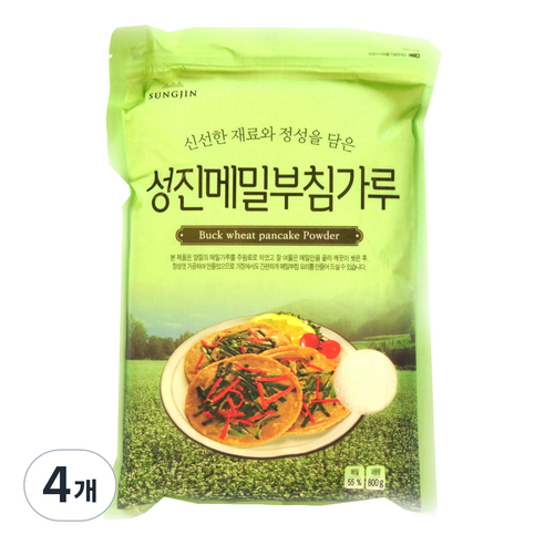 성진식품 메밀부침가루, 800g, 4개