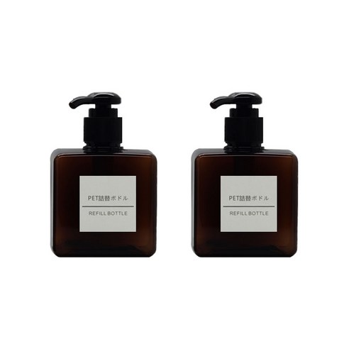 더자카 파스텔 컬러 공병 250ml, 2개, 브라운