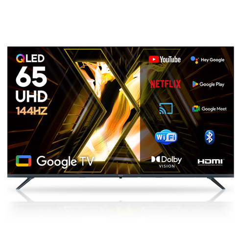 이노스 4K UHD QLED LED 구글 3.0 VRR 144Hz 스마트 TV 방문설치, 스탠드형, X65 QLED PRO, 165.1cm