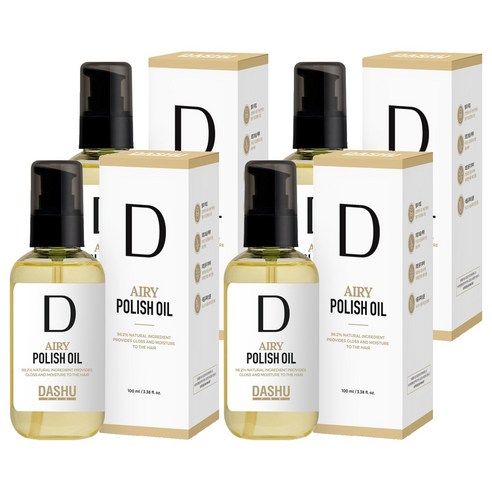 다슈 프로 에어리 폴리쉬 헤어오일, 100ml, 4개