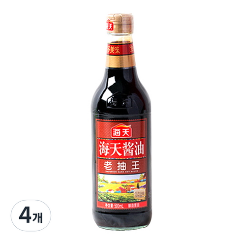 해천 노추왕 간장, 500ml, 4개