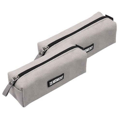 포포팬시 더모먼트 심플 펜파우치, 그레이, 2개