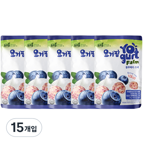 프로엠 요거팜 쌀로 만든 스낵 30g, 블루베리맛, 15개입