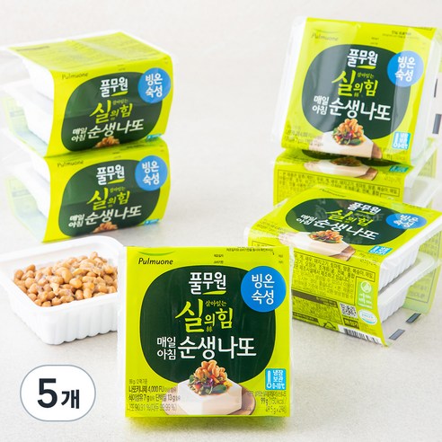 풀무원 실의 힘 매일아침 순생나또, 594g, 5개