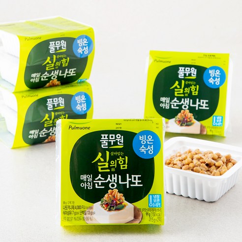 풀무원 실의 힘 매일아침 순생나또 8개입, 49.5g, 1개