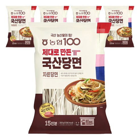 농협100 제대로 만든 자른당면, 300g, 5개