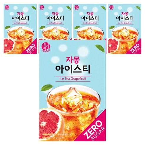 우리차 자몽 아이스티 20p, 5개, 5g, 20개입, 100개