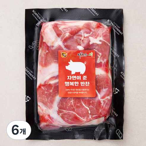 파머스팩 한돈 앞다리 구이용 (냉장), 500g, 6개