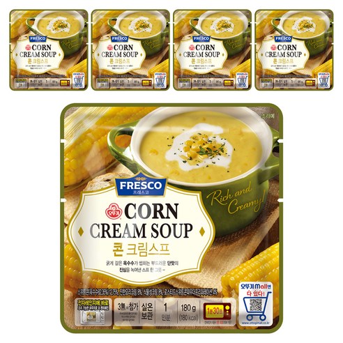 오뚜기 프레스코 콘크림스프, 5개, 180g