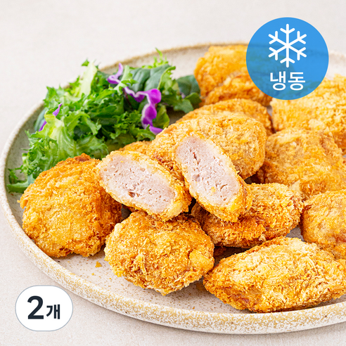 탐스푸드 제주흑돼지 미니돈가스 (냉동), 350g, 2개