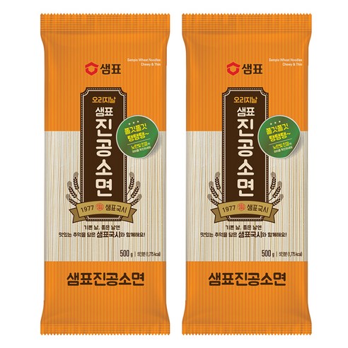 샘표국시 오리지날 진공소면, 500g, 2개