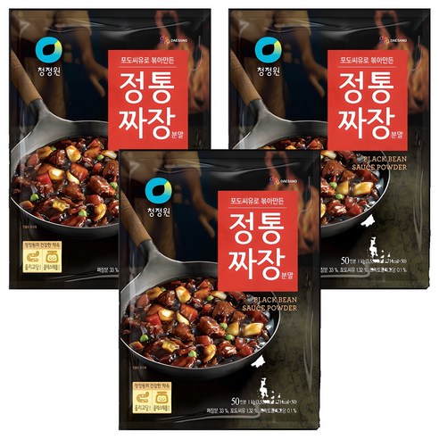 청정원 정통짜장 분말, 1kg, 3개