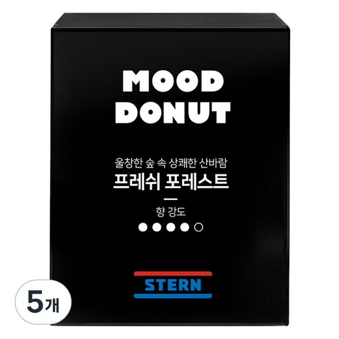스턴 무드도넛 차량용 방향제 리필, 5개, 프레쉬포레스트