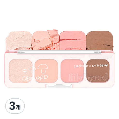 릴리바이레드 그로우 업 컬렉션 무드잇 팔레트 AD, 01 프레쉬잇, 3개