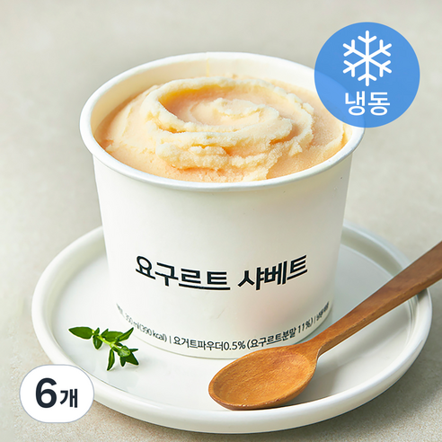 요구르트 샤베트 (냉동), 350ml, 1개입, 6개